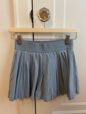 Pleated Light Blue tennis  Skirt